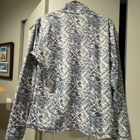 Women's NILS Robin Base Layer  1/4 zip top,  gray pattern, XL - Picture 4 of 4